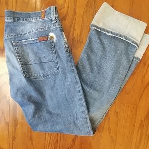 7 For All Mankind cropped boyfriend jeans